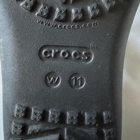 CROCS Iconic Comfort Black Sandals 11 Wide - Picture 5 of 6